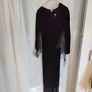 Black velvet dress--Morticia Addams costume